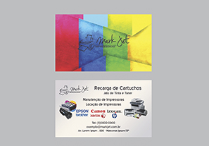 Criação de arte exclusiva e gratuita para impressão de cartões de visita.